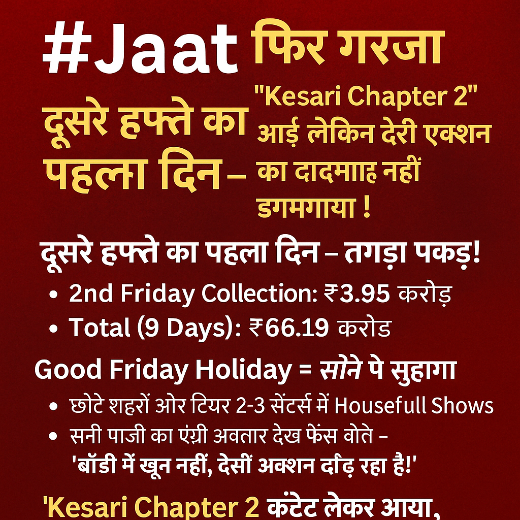 Jaat box office collection day 9